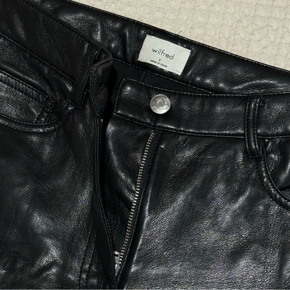 Wilfred Melina Black Leather Pants